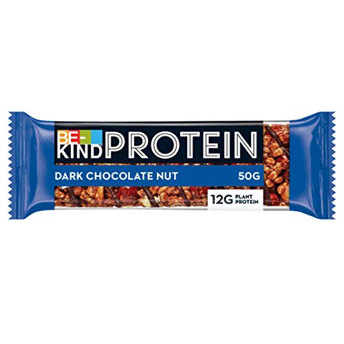 BE KIND Barrita Protein con Frutos secos y chocolate negro, paquete de 12 unidades