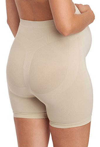 Be Mammy Premamá Leggins Pantalones Cortos Shorts Maternidad Ropa Verano Mujer 06 15 (Beige, S)