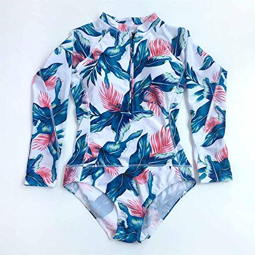 Beachkini Mujer Surf Ropa Una Pieza Traje de Baño Manga Larga Bañador Rashguard