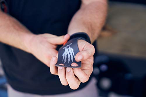 Bear KompleX 2 Hole Gymnastics Grips Are Great for WODs, pullups, Weight Lifting, Chin ups, Cross Training, Exercise, Kettlebells, More. Protect Your Palms from Rips and tears! XL 2hole Carbon