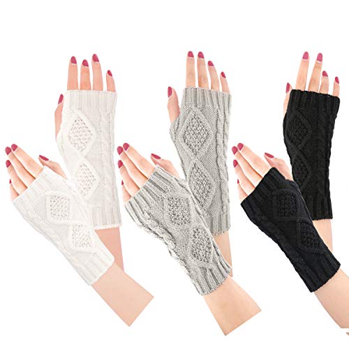 Bearbro Mitones Guantes de invierno para mujeres,Guantes Brazo Manoplas sin dedos Mitones de punto, Calentadores de brazo Mitones Manoplas de punto Bearbro Mitones Guantes de invierno para mujeres,Guantes Brazo Manoplas sin dedos Mitones de punto, Calentadores de brazo Mitones Manoplas de punto