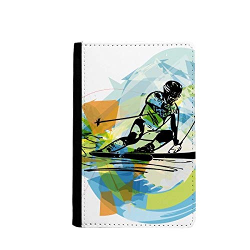 beatChong Atletas Fondo Deportes Cubierta De La Carpeta De Viajes Titular del Pasaporte Estilo Libre Acuarela Tarjeta Monedero Caso