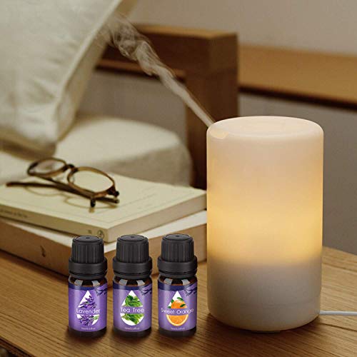 BEAU-PRO Juego de aceites esenciales para difusor y aromaterapia, kit de aceite de aroma natural de grado terapéutico 100% puro lavanda, árbol de té, eucalipto, hierba de limón [6 botellas x 10ml ]