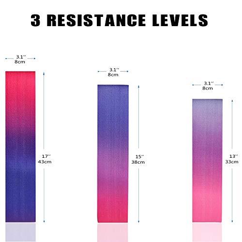 Beautifive Bandas de Resistencia, Cintas Elasticas Musculacion Antideslizantes con Bolsa de Transporte, Las Mejores Bandas Elasticas de Fitness para Piernas, Nalgas y Caderas, Juego de 3