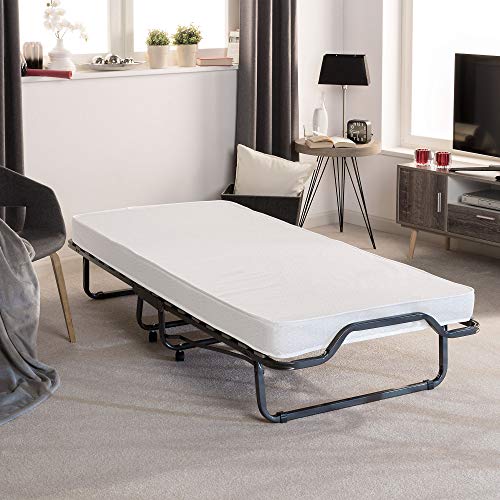 Beautissu Cama Plegable de Invitados Venetia - 80x200 cm - Estable Armadura de Metal - con somier y Funda Protectora