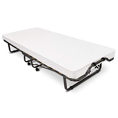 Beautissu Cama Plegable de Invitados Venetia - 80x200 cm - Estable Armadura de Metal - con somier y Funda Protectora