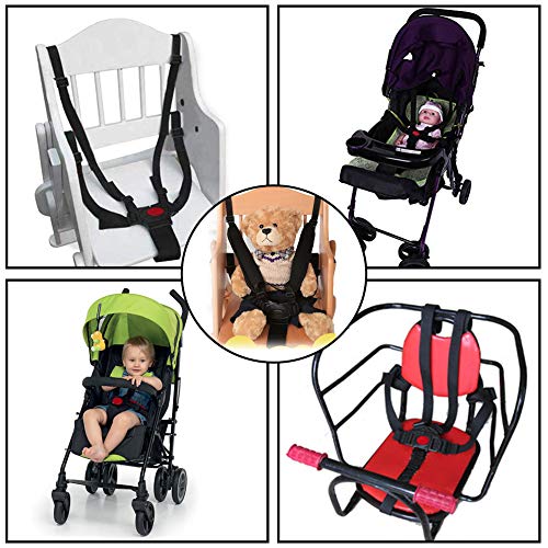 Bebé 5 Puntos Cinturón Seguridad Con correa de hombro almohadillas y guardia pad punto ajustable para bebé Kid Safe para Trona, Cochecito y Silla de Paseo