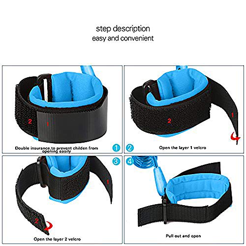 Bebé Anti-lost Cinturón Arnés de Seguridad, Niño Anti-lost Correa de Muñeca para Caminar, Compras etc.(1.5m/Azul) Bebé Anti-lost Cinturón Arnés de Seguridad, Niño Anti-lost Correa de Muñeca para Caminar, Compras etc.(1.5m/Azul)