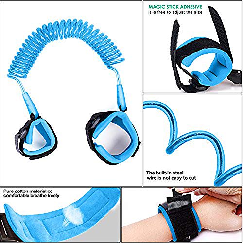 Bebé Anti-lost Cinturón Arnés de Seguridad, Niño Anti-lost Correa de Muñeca para Caminar, Compras etc.(1.5m/Azul) Bebé Anti-lost Cinturón Arnés de Seguridad, Niño Anti-lost Correa de Muñeca para Caminar, Compras etc.(1.5m/Azul)