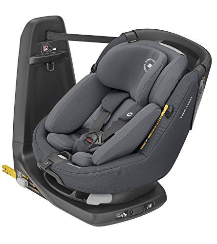 Bebe Confort Axissfix Plus - Asiento de coche Isofix 0-18 kg, giratorio 360°, reclinable, con cojín reductor para recién nacidos sillita para coche Authentic Graphite