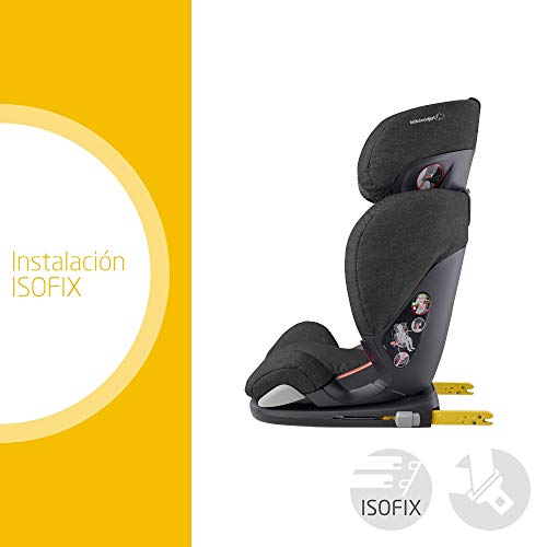 Bébé Confort RodiFix AirProtect Silla de auto 15 36 kg Isofix, Reclinable, Grupo 2/3 para niños de 3,5 a 12 años, Protectores laterales, color Nomad Black