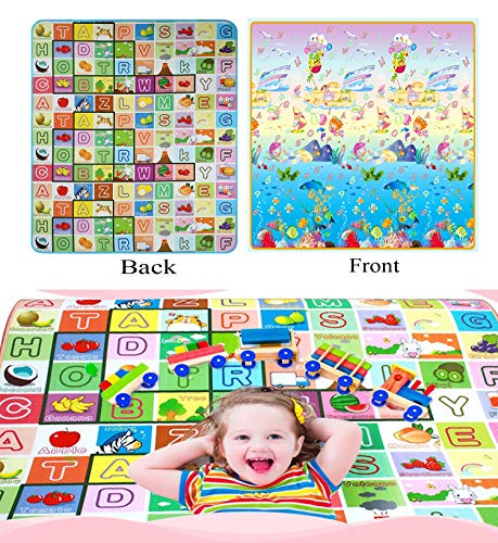 Bebé Crawl Mat Niños Alfombra de juego Alfombra de juego Alfombra de niños rompecabezas Alfombra de rastreo de gatito Niño guardería de mat Colchoneta de picnic (Oceano, 180 x 200 cm) Bebé Crawl Mat Niños Alfombra de juego Alfombra de juego Alfombra de niños rompecabezas Alfombra de rastreo de gatito Niño guardería de mat Colchoneta de picnic (Oceano, 180 x 200 cm)