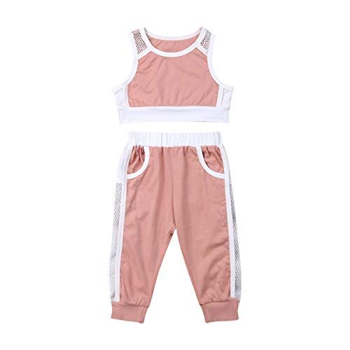 BebƩ NiƱas PequeƱas Ropa Deportiva 2 Piezas Conjunto de Deporte Crop Top Camiseta Corta sin Manga Pantalones Largos/Cortos Shorts 2 PCS Traje de Moda ChƔndal Verano para Yoga Fitness Rosa 3-4 AƱos BebƩ NiƱas PequeƱas Ropa Deportiva 2 Piezas Conjunto de Deporte Crop Top Camiseta Corta sin Manga Pantalones Largos/Cortos Shorts 2 PCS Traje de Moda ChƔndal Verano para Yoga Fitness Rosa 3-4 AƱos