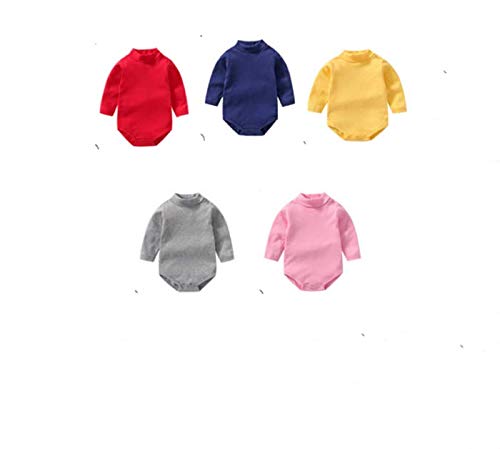 Bebé niño niña Camisa de Manga Larga Mono Cuello Alto Mameluco Ropa de Invierno niño otoño Pijama Capa Superior (Gris, 9-12 Months) Bebé niño niña Camisa de Manga Larga Mono Cuello Alto Mameluco Ropa de Invierno niño otoño Pijama Capa Superior (Gris, 9-12 Months)