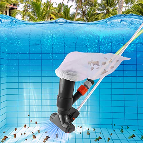 Becoyou Aspirador Piscina, Aspirador de Piscina Manual Pequeña Suelo, Aspiradora de Fondo de Piscina Portátil para Bañera de Hidromasaje de Fuente de SPA de Piscina, para Hojas, Tierra y Arena y Limo