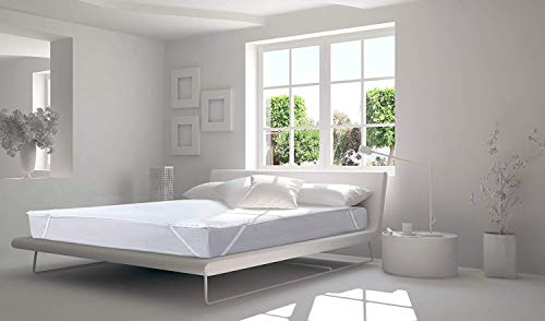 Bedecor Protector de colchón,100% algodón Impermeable,Transpirable 135 x 190 cm