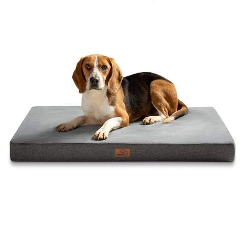 Bedsure Cama Perro Ortopédica Grande - Colchón Perro Lavable con Funda Desenfundable y Evestimiento Impermeable, Espuma Viscoelástica, Gris, L Bedsure Cama Perro Ortopédica Grande - Colchón Perro Lavable con Funda Desenfundable y Evestimiento Impermeable, Espuma Viscoelástica, Gris, L