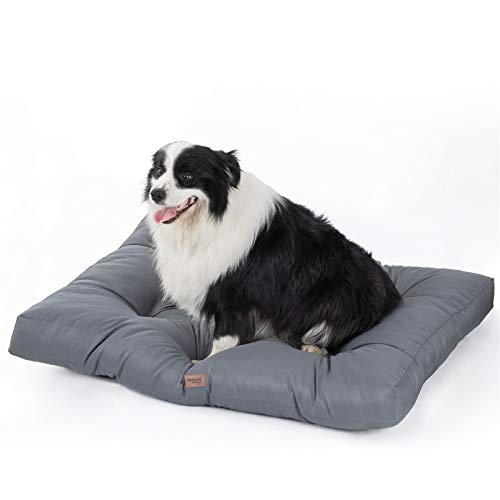 Bedsure Camas para Perros Grandes Impermeable - Colchón Perro Lavable y Suave, L 91x68x10 cm, Gris