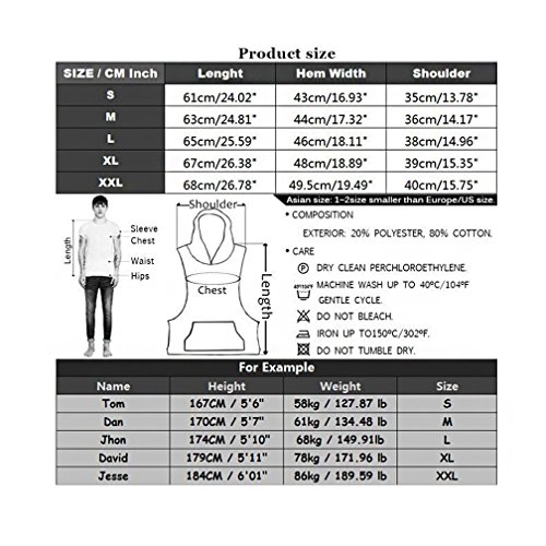 Befox Hombres Culturismo Camiseta Sin Mangas para Hombre con Capucha Gimnasio Tank Top Befox Hombres Culturismo Camiseta Sin Mangas para Hombre con Capucha Gimnasio Tank Top