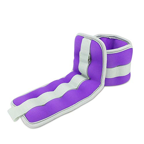 BeGrit Pesas de Tobillo Ajustables con Correa de Velcro para piernas, Resistencia y muñeca, 2 Unidades para Ejercicio, Gimnasio, Correr, Fitness, Correr, aeróbic (Morado, 0.25kg) BeGrit Pesas de Tobillo Ajustables con Correa de Velcro para piernas, Resistencia y muñeca, 2 Unidades para Ejercicio, Gimnasio, Correr, Fitness, Correr, aeróbic (Morado, 0.25kg)