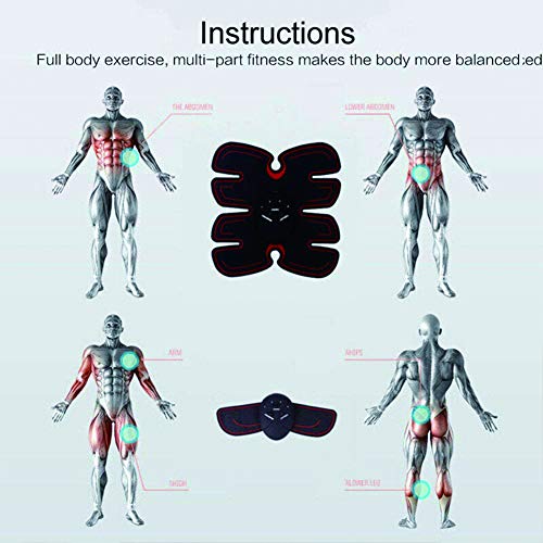 BEIAKE Tarificación Inteligente Inalámbrico EMS Las Nalgas De La Cadera Entrenador Abdominal ABS Estimulador Aptitud Corporal Adelgazante Masajeador Eléctrico Estimulador Muscular USB