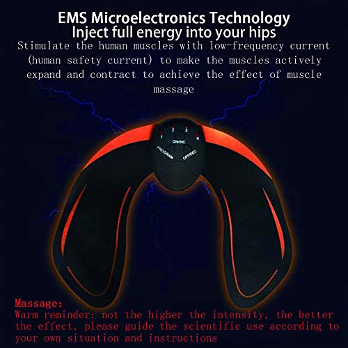 BEIAKE Tarificación Inteligente Inalámbrico EMS Las Nalgas De La Cadera Entrenador Abdominal ABS Estimulador Aptitud Corporal Adelgazante Masajeador Eléctrico Estimulador Muscular USB