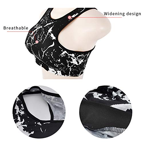 BEIFON Conjunto Ropa Deportiva Mujer Fitness Chandal 2 Piezas Estampada Sujetador Crop Top y Mallas Leggings Conjunto de Ropa de Deporte Yoga Set Sportwear para Gym Running Pilates Fitness (Negro, L) BEIFON Conjunto Ropa Deportiva Mujer Fitness Chandal 2 Piezas Estampada Sujetador Crop Top y Mallas Leggings Conjunto de Ropa de Deporte Yoga Set Sportwear para Gym Running Pilates Fitness (Negro, L)