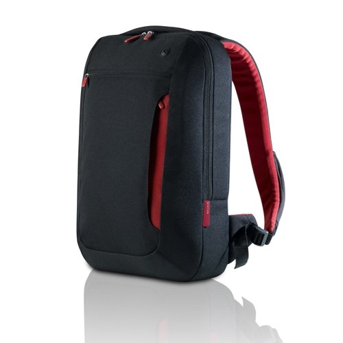 Belkin Active Pro - Mochila para Ordenador portátil de 17'', Negro/Rojo