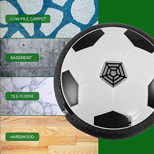 BelleStyle Air Power Soccer, Air Hover Ball Juguete BalĂłn de FĂștbol Flotante Soft Foam Bumpers con Luces LED y MĂșsica Hover FĂștbol Juego Interior al Aire Libre BelleStyle Air Power Soccer, Air Hover Ball Juguete BalĂłn de FĂștbol Flotante Soft Foam Bumpers con Luces LED y MĂșsica Hover FĂștbol Juego Interior al Aire Libre