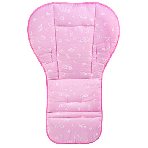 BelleStyle Colchonetas para silla de paseo, Universal Colchoneta Silla Colchoneta Suave Transpirable bebé algodón puro cochecito asiento maletero bebé recién Nacido cojín (Rosa)