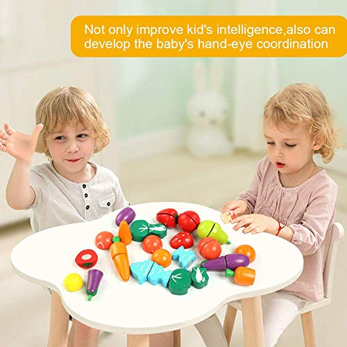 BelleStyle Juguetes Cortar Frutas Verduras de Madera, Gastronomia Saludable, Sin Toxico Juguetes Educativos para 3+ Nino (Magic Stickers) BelleStyle Juguetes Cortar Frutas Verduras de Madera, Gastronomia Saludable, Sin Toxico Juguetes Educativos para 3+ Nino (Magic Stickers)