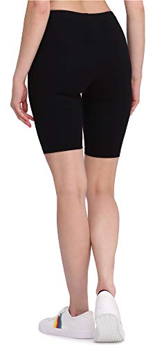 Bellivalini Leggins Mallas Deportivas Cortas en Viscosa Mujer BLV50-149 (Negro, L)