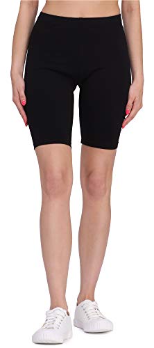 Bellivalini Leggins Mallas Deportivas Cortas en Viscosa Mujer BLV50-149 (Negro, L)