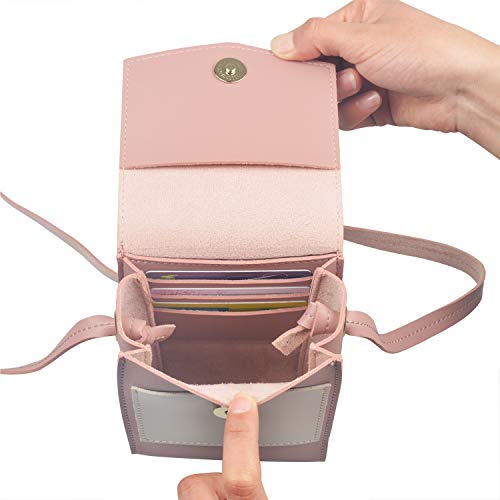 BELOCA Bolso Bandolera para Celular Pequeño para Mujer Bolso Bandolera Mini Multifunción Chicas Señoras Bolso del Monedero del Teléfono Celular (Negro)