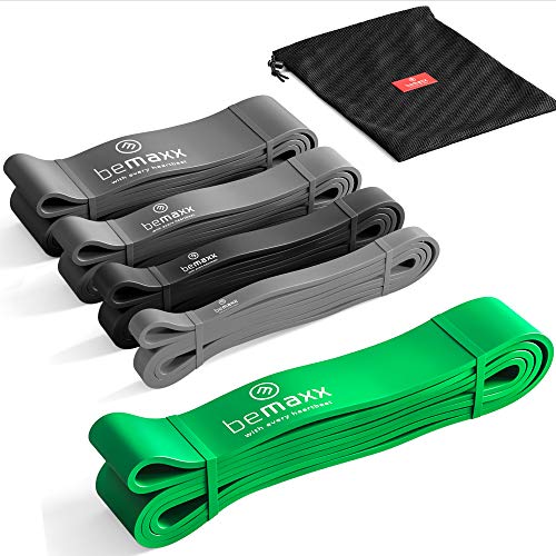 BeMaxx Banda Elástica de Resistencia Guía de Entrenamiento | para Pull–Ups, Crossfit, Yoga, Pilates | Banda de Tracción para Fitness y Estiramientos | Duradera, Resistente, Versátil BeMaxx Banda Elástica de Resistencia Guía de Entrenamiento | para Pull–Ups, Crossfit, Yoga, Pilates | Banda de Tracción para Fitness y Estiramientos | Duradera, Resistente, Versátil