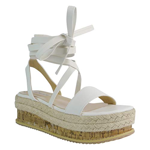 BeMeesh Alpargata para Mujer Zapatos Planos con Plataforma y Cuerdas Sandalias de Verano BeMeesh Alpargata para Mujer Zapatos Planos con Plataforma y Cuerdas Sandalias de Verano
