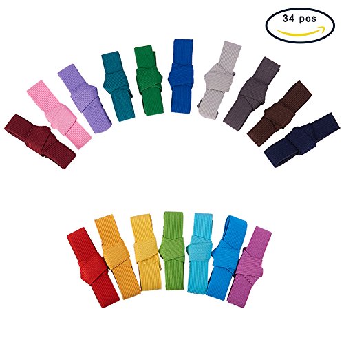 BENECREAT 34M (37 Yardas) Cinta Elastica Plegada Elastics Estiramiento Plegable FOE Elastics para Cintas para el Pelo Diademas - 34 Colores por 1M BENECREAT 34M (37 Yardas) Cinta Elastica Plegada Elastics Estiramiento Plegable FOE Elastics para Cintas para el Pelo Diademas - 34 Colores por 1M