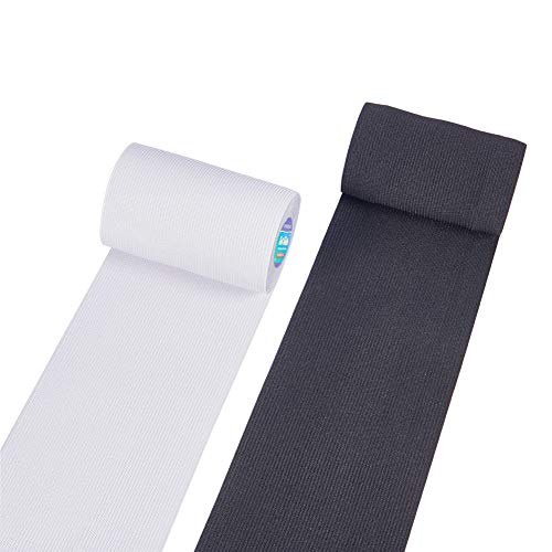 BENECREAT 6m 10cm de Ancho Blanco y Negro Heavy Stretch Banda Elastica de Alta Elasticidad (3m / Color) BENECREAT 6m 10cm de Ancho Blanco y Negro Heavy Stretch Banda Elastica de Alta Elasticidad (3m / Color)