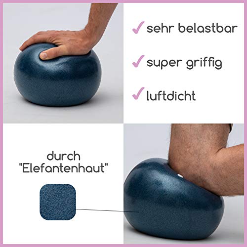 beneyu ® Antideslizante y Súper Ligero Pelota de Pilates Suave - Pelota Fitball - 23cm + Ejercicios (PDF en alemán)