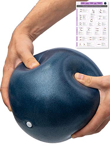 beneyu ® Antideslizante y Súper Ligero Pelota de Pilates Suave - Pelota Fitball - 23cm + Ejercicios (PDF en alemán)