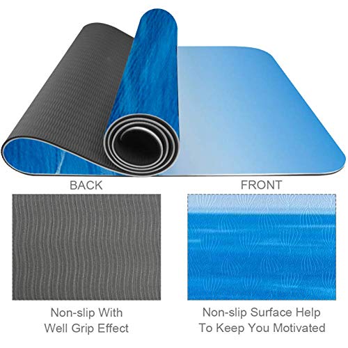 Bennigiry - Esterilla de yoga antideslizante Ibiza Sea Coast para entrenamiento para mujeres y niñas, esterilla de ejercicio suave de 72 x 32 pulgadas, 1/3 pulgadas de grosor Bennigiry - Esterilla de yoga antideslizante Ibiza Sea Coast para entrenamiento para mujeres y niñas, esterilla de ejercicio suave de 72 x 32 pulgadas, 1/3 pulgadas de grosor