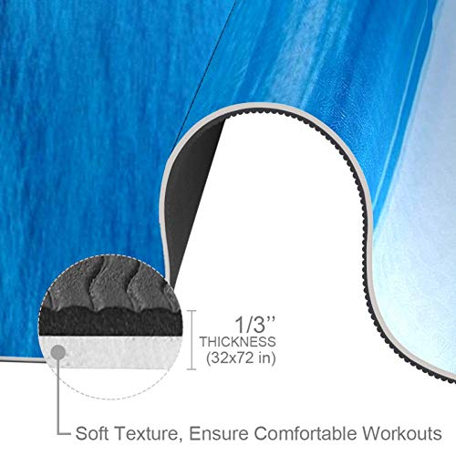 Bennigiry - Esterilla de yoga antideslizante Ibiza Sea Coast para entrenamiento para mujeres y niñas, esterilla de ejercicio suave de 72 x 32 pulgadas, 1/3 pulgadas de grosor Bennigiry - Esterilla de yoga antideslizante Ibiza Sea Coast para entrenamiento para mujeres y niñas, esterilla de ejercicio suave de 72 x 32 pulgadas, 1/3 pulgadas de grosor