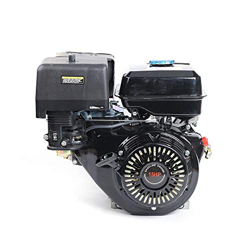 Berkalash Motor de gasolina, 420 cc 15 CV, motor de 4 tiempos, motor de gasolina, motor de estacionamiento, para bomba de piscina, con alarma de aceite, refrigeración por aire forzado, 9 kW/3600 rpm