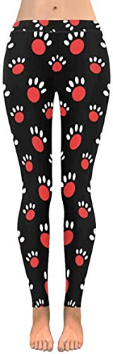 Bernice Winifred Cute Dog Bone Leggings Capri elásticos Personalizados Pantalones Pitillo para Yoga Running Pilates Gym Yoga Pantalones Leggings de algodón de Cintura Alta (S-XL) -2-S