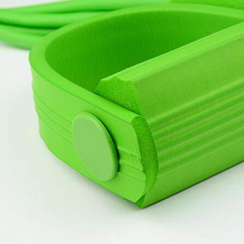 BESPORTBLE 2 Piezas Banda de Resistencia de Pedal Banda de Estiramiento de Yoga con Mango Expansor de Pedal de Cuerda Elástica para Estiramiento Entrenamiento de Adelgazamiento (4 Tubos Verde)