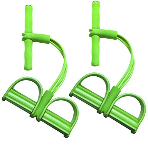 BESPORTBLE 2 Piezas Banda de Resistencia de Pedal Banda de Estiramiento de Yoga con Mango Expansor de Pedal de Cuerda Elástica para Estiramiento Entrenamiento de Adelgazamiento (4 Tubos Verde) BESPORTBLE 2 Piezas Banda de Resistencia de Pedal Banda de Estiramiento de Yoga con Mango Expansor de Pedal de Cuerda Elástica para Estiramiento Entrenamiento de Adelgazamiento (4 Tubos Verde)