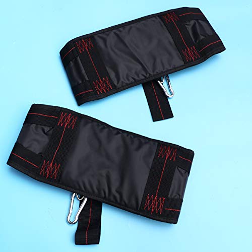 BESPORTBLE 2 Piezas Correas AB Eslingas Engrosan Correas Colgantes Abdominales para Piernas Elevaciones de Rodilla Barra de Entrenamiento Abdominal Entrenador Negro