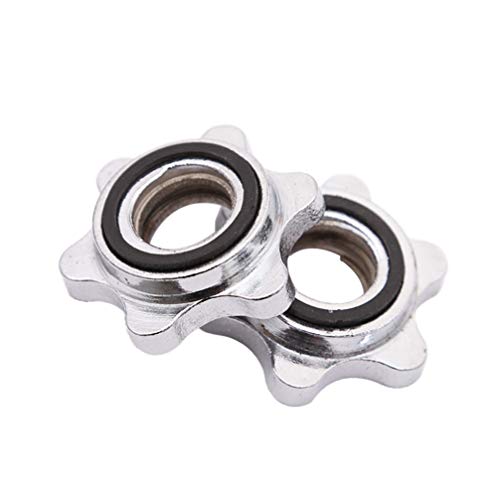 BESPORTBLE 2 Piezas Tornillos de Tuerca Hexagonal Fundición Roscado Tornillo de Collar de Bloqueo Giratorio Tuerca Hexagonal para Levantamiento de Pesas con Barra