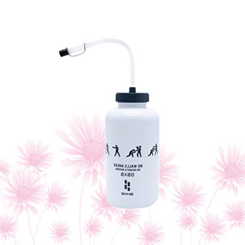 BESPORTBLE Botella de Agua de Hockey Lacrosse con Tapa de Spray de Paja Larga Y Flexible Exprimible Bpa Libre de Portero Boxeo Botellas a Prueba de Fugas para Fútbol Béisbol Gimnasio Yoga (Blanco)