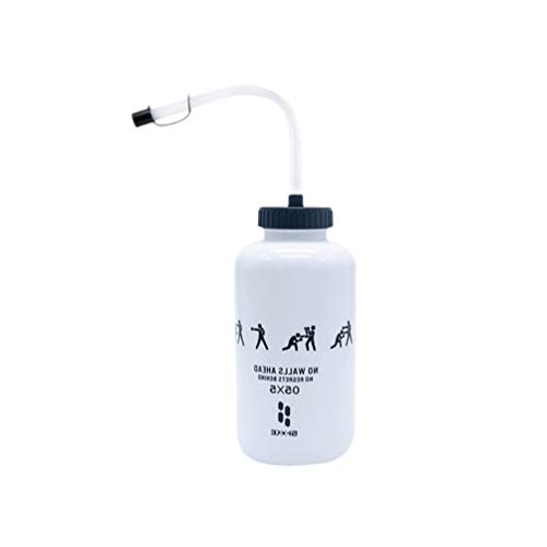 BESPORTBLE Botella de Agua de Hockey Lacrosse con Tapa de Spray de Paja Larga Y Flexible Exprimible Bpa Libre de Portero Boxeo Botellas a Prueba de Fugas para Fútbol Béisbol Gimnasio Yoga (Blanco)